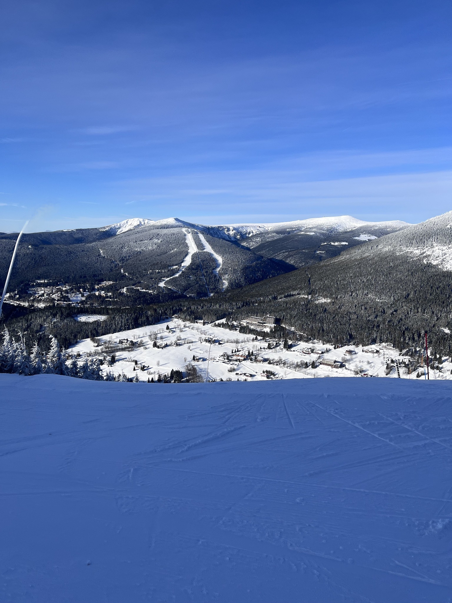 Zimní panorama Špindlerova Mlýna
